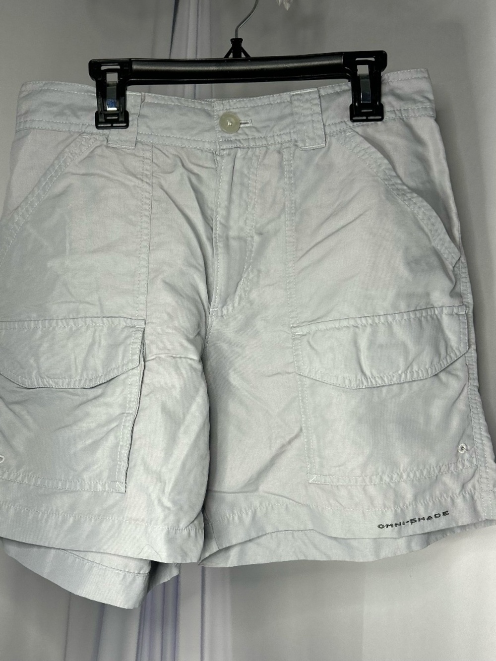 Columbia PFG Fishing Shorts‎ Mens 25W Gray Omni Shade Quick Dry Cargo